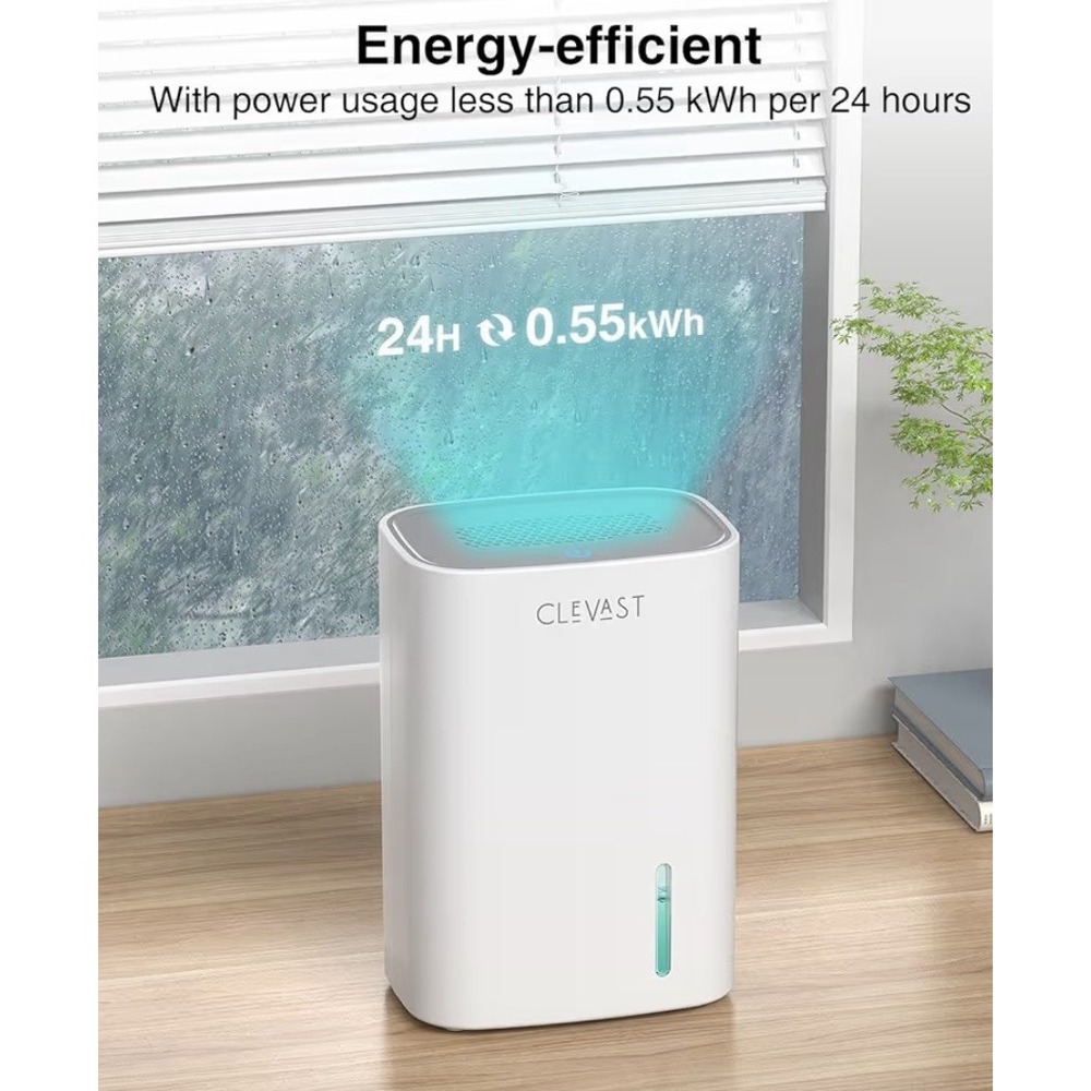 CLEVAST Small Dehumidifier for Home, 30oz Quiet Mini - CL-DH04-WHITE